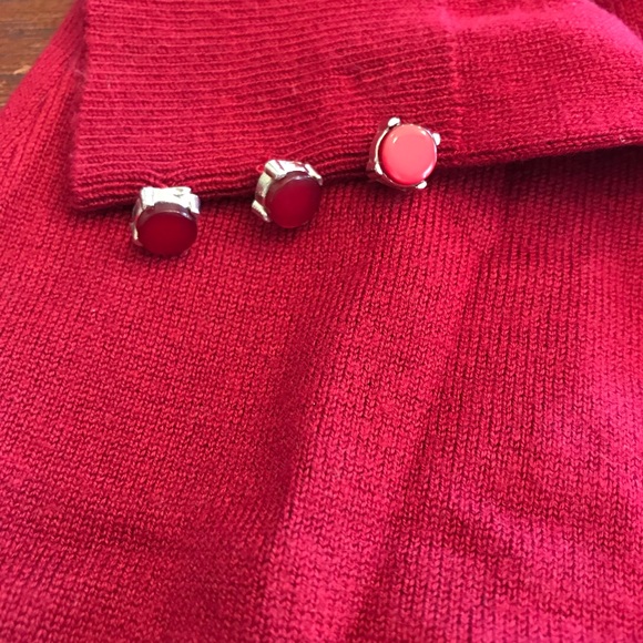 NWT Cherry Red Cardigan with jewel button details - Picture 2 of 3